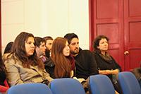 En el conversatorio participaron estudiantes del Departamento de Estudios Pedagógicos, estudiantes de Pedagogía Básica y académicos de la Facultad de Filosofía y Humanidades.