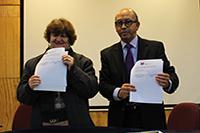 La firma del convenio permite concretar el trabajo en torno a la educación intercultural bilingüe y la formación de profesoras y profesores