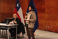 Profesores Darío Rojas (Universidad de Chile) y Elvira Narvaja de Arnoux (Universidad de Buenos Aires)
