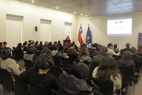 Seminario "Niñez y Dictadura. Reflexiones a 45 años del golpe de Estado en Chile" realizado en Casa Central.