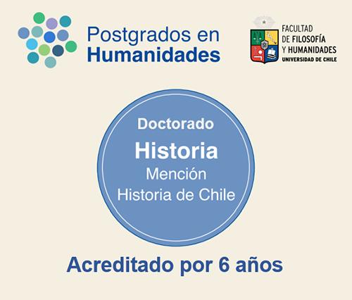 Doctorado en Historia, mención Historia de Chile, es acreditado por la CNA por 6 años