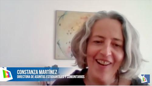 Prof. Constanza Martínez, directora de Asuntos Estudiantiles y Comunitarios.