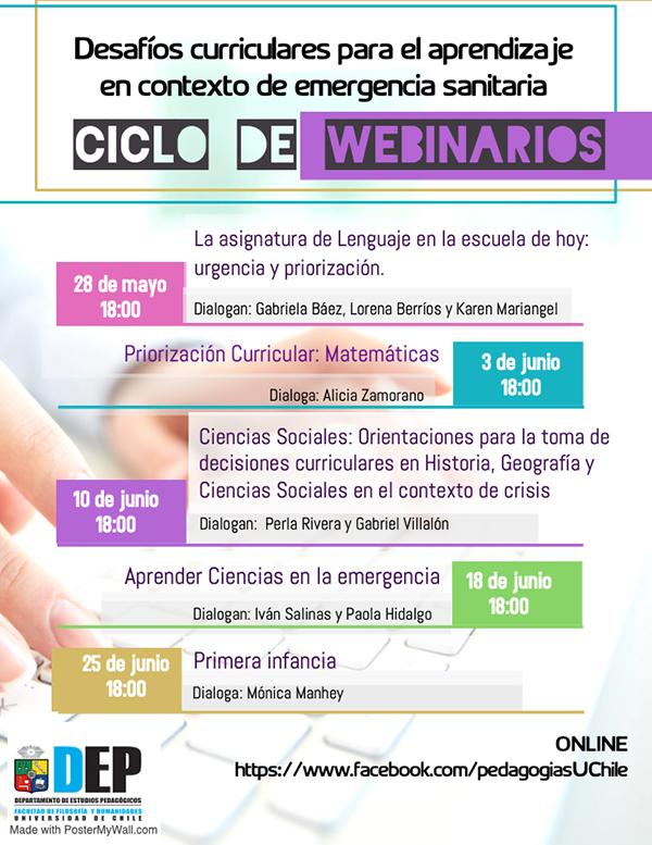 Ciclo de webinarios "Desafíos curriculares para el aprendizaje en contexto de emergencia sanitaria"