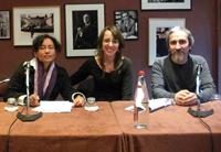 En la sesión de "Dialogues philosophiques" en la Maison de l'Amérique Latine, París, 3 de mayo de 2011. De izquierda a derecha, Angélica Montes, Ana Penchaszadeh y Carlos Contreras Guala.