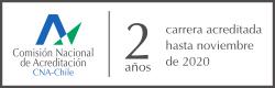Carrera acreditada por 2 años hasta noviembre de 2020, impartida en Santiago, en jornada diurna y modalidad presencial. Comisión Nacional de Acreditación.