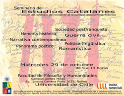 Afiche del Primer Seminario de Estudios Catalanes